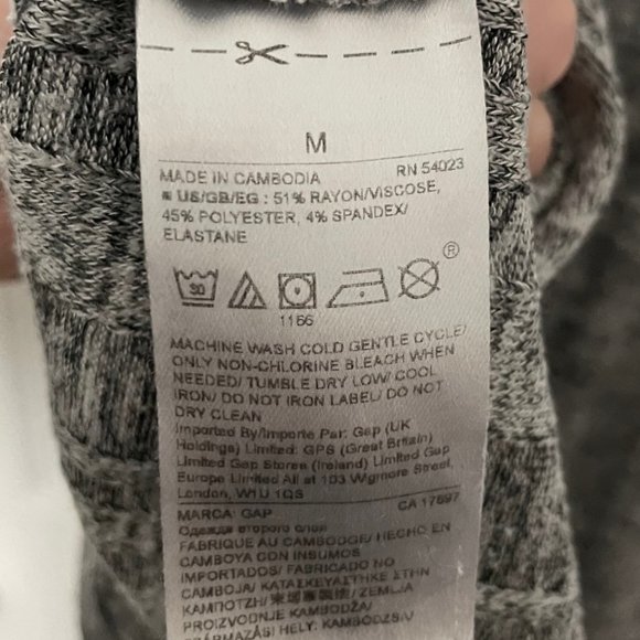 Grey Marl Sleeveless Gap Blouse - Picture 3 of 3